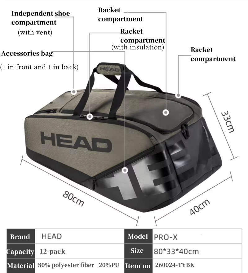Сумка для теннисных ракеток се – обзор и цена Backpack Racket Bag